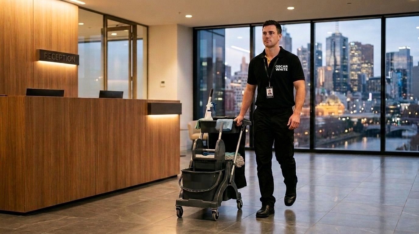 Oscar White team cleaning a professional services & corporate offices space